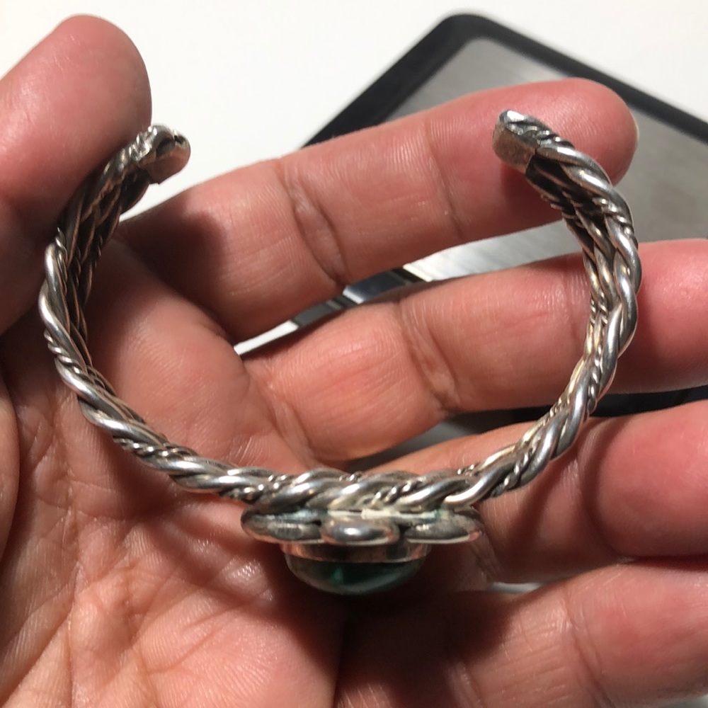 Native Sterling Silver Cuff Bangle - image 6